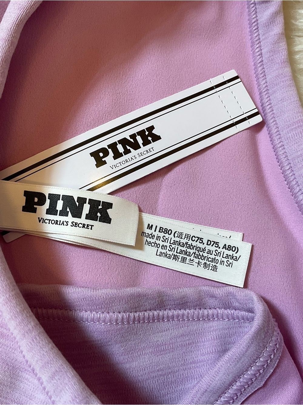 PINK Victoria’s Secret Relay High Neck Crossover Sports Bra - NWT - Medium - Picture 9 of 11
